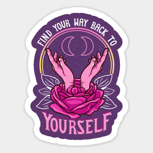 Self Love Motivational Quote Mystery Hands & Rose Magnet by creative