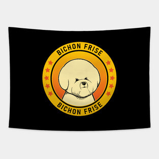 Bichon Frise Dog Portrait Tapestry