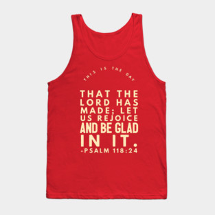 Psalm 118:24 Burgundy And Cream Tank Top