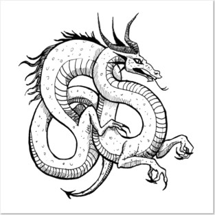 Japanese dragon Posters and Art