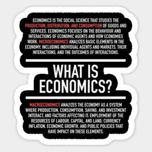 Economics Defined - Economist Sticker