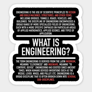 Engineering Defined - Engineer Sticker