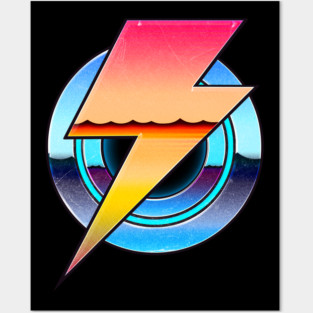 Retro Lightning Posters and Art