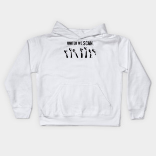 United We Scan (black) Kids Hoodie