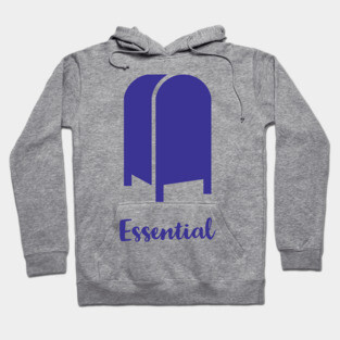 Essential Postal Box Post Office USPS Blue Hoodie
