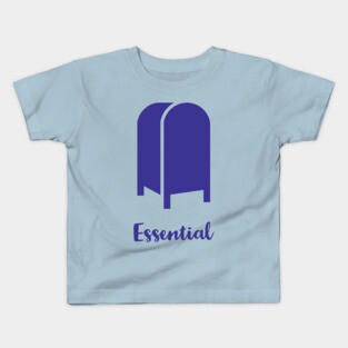 Essential Postal Box Post Office USPS Blue Kids T-Shirt