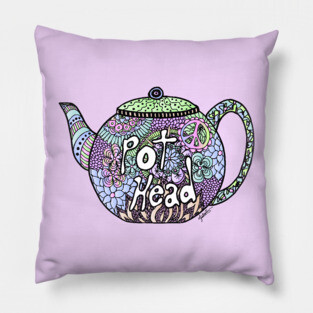 Pot Head Tea Pot Pillow
