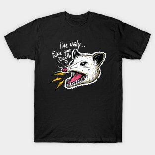 Vintage Live Ugly Fake Your Death Opossum T-Shirt