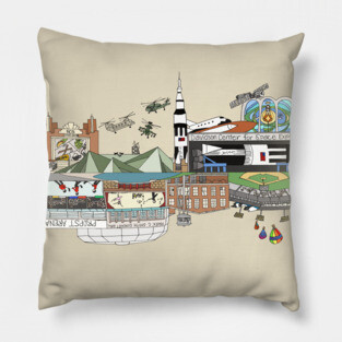Huntsville Scape // Space & Aviation Pillow