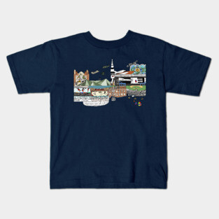 Huntsville Scape // Space & Aviation Kids T-Shirt