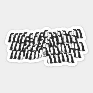 Penguin Brings News of Biden Harris to the Waddle Sticker