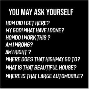 Once In A Lifetime - You May Ask Yourself Pie Chart Posters and Art