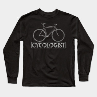 Cycologist - Vintage Retro Mountain Biking Gift Long Sleeve T-Shirt