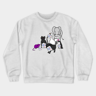 Animals with Biden Harris Signs Supporting Kamala Harris Crewneck Sweatshirt