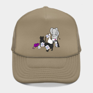 Animals with Biden Harris Signs Supporting Kamala Harris Hat