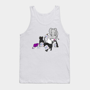 Animals with Biden Harris Signs Supporting Kamala Harris Tank Top
