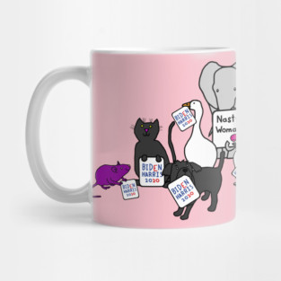 Animals with Biden Harris Signs Supporting Kamala Harris Mug