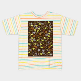 Gardening (dark background version) Kids T-Shirt