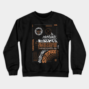cybermaze // calligraphy Crewneck Sweatshirt