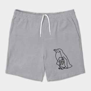 Penguin with Joe Biden 2020 Sign Outline Shorts