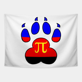LGBTQ+ Paw Print Flags Tapestry