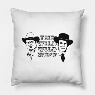 The Wild Wild West TV Series black Pillow