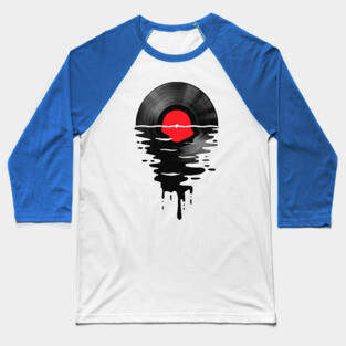 Vinyl LP Music Record Sunset Red Baseball T-Shirt