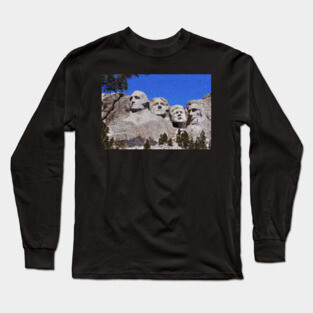 Mount Rushmore - with Donald Trump carved in stone Long Sleeve T-Shirt