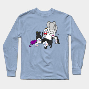 Animals with Biden Harris Campaign Signs Long Sleeve T-Shirt