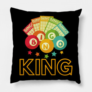 Bingo King Bingo Balls Cards Mask Sweatshirt Pillow