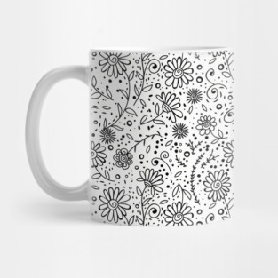 Doodle floral pattern Mug