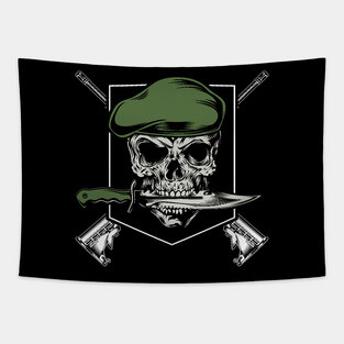 Soldier Skull Army Emblem Tapestry