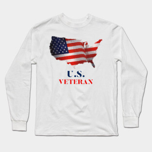U.S. VETERANS Flag Long Sleeve T-Shirt