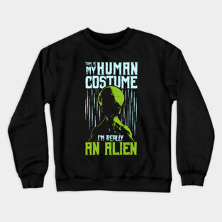 Alien Head Crewneck Sweatshirt