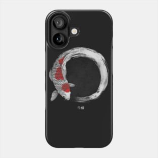 Koi Fish White Enso Phone Case