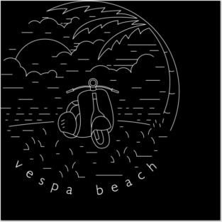 VESPA BEACH Posters and Art