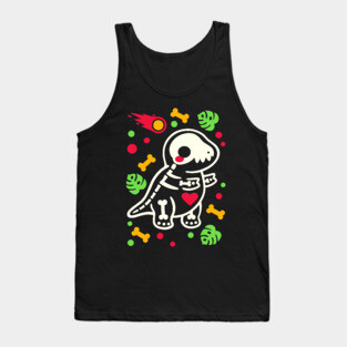 Tyrannosaurus rex skeleton Tank Top