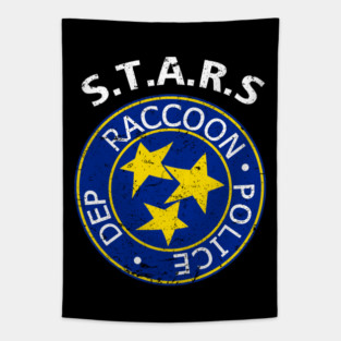 Resident Evil Raccoon Dep Police Tapestry