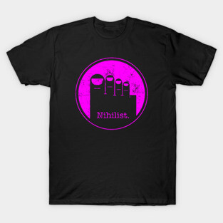 The Big Lebowski - Minimalist Nihilist Pink T-Shirt