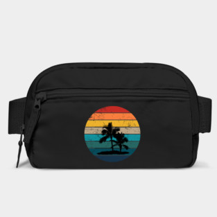 Retro Sunset with Palm Trees and seagull Bag