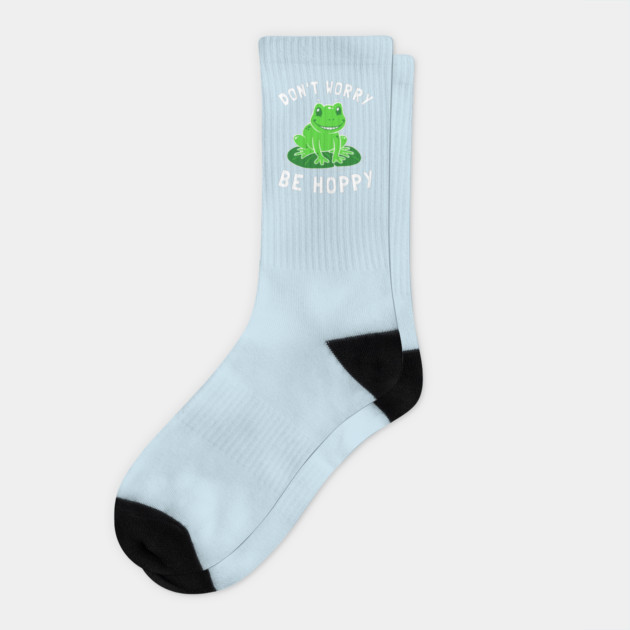 Don't Worry Be Hoppy Socks by dumbshirts
