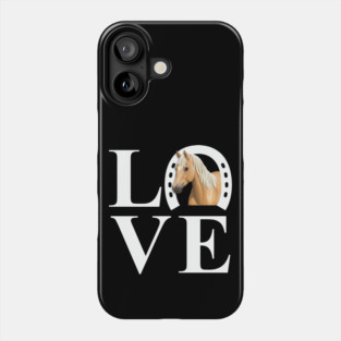 I Love Horses Palomino Horse Phone Case