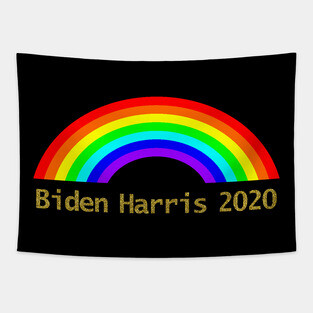 Biden Harris Rainbow Tapestry