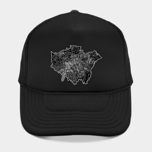Map of London (black background) Hat