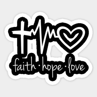 Faith Hope Love - Holy Christian Cross T-Shirt Magnet