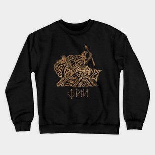 Odin Entering Valhalla on Sleipnir Crewneck Sweatshirt