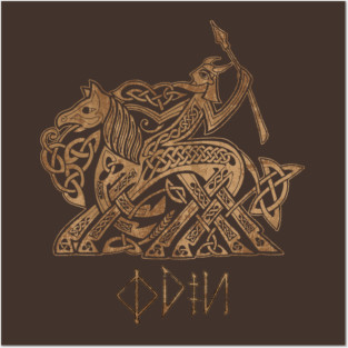 Odin Entering Valhalla on Sleipnir Posters and Art