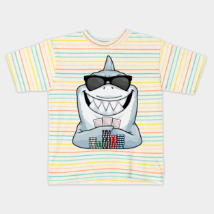 Shark Poker Poker chips Sunglasses Kids T-Shirt