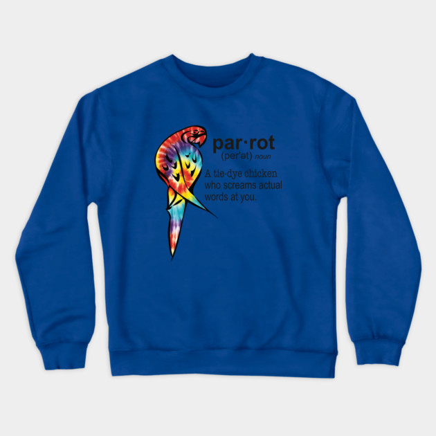 Tie-dye Parrot Crewneck Sweatshirt by Einstein Parrot