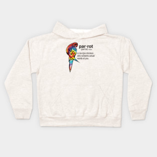 Tie-dye Parrot Kids Hoodie